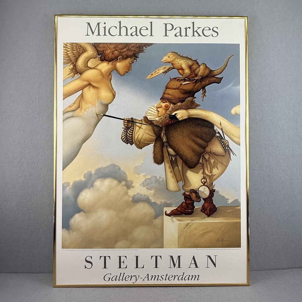 Michael Parkes, "Sky Painting" 1994 Hard Poster 33x24 Fantasy Fine Art Steltman